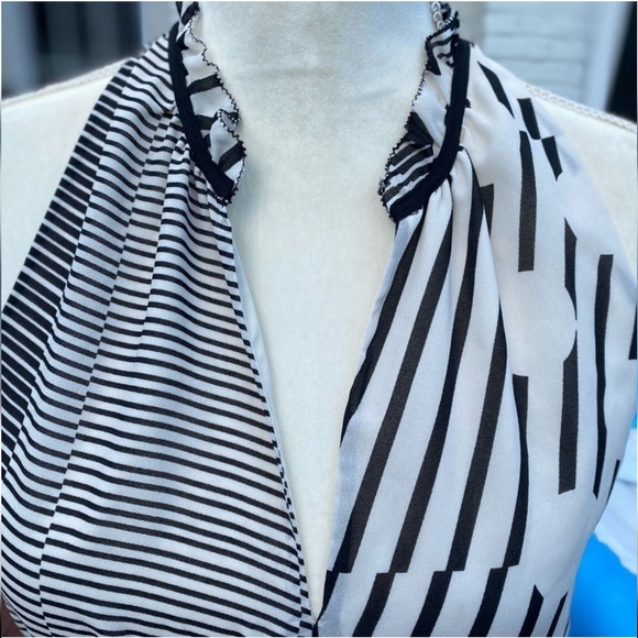 Anthropologie MAEVE high to low black and white dress (Size 4) 🖤👗🤍 NWOT - Picture 6 of 16